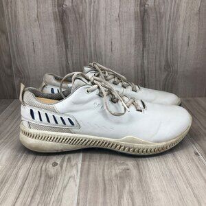 Ecco Golf Shoes Mens EU 43 White Leather Lace Up Spikeless